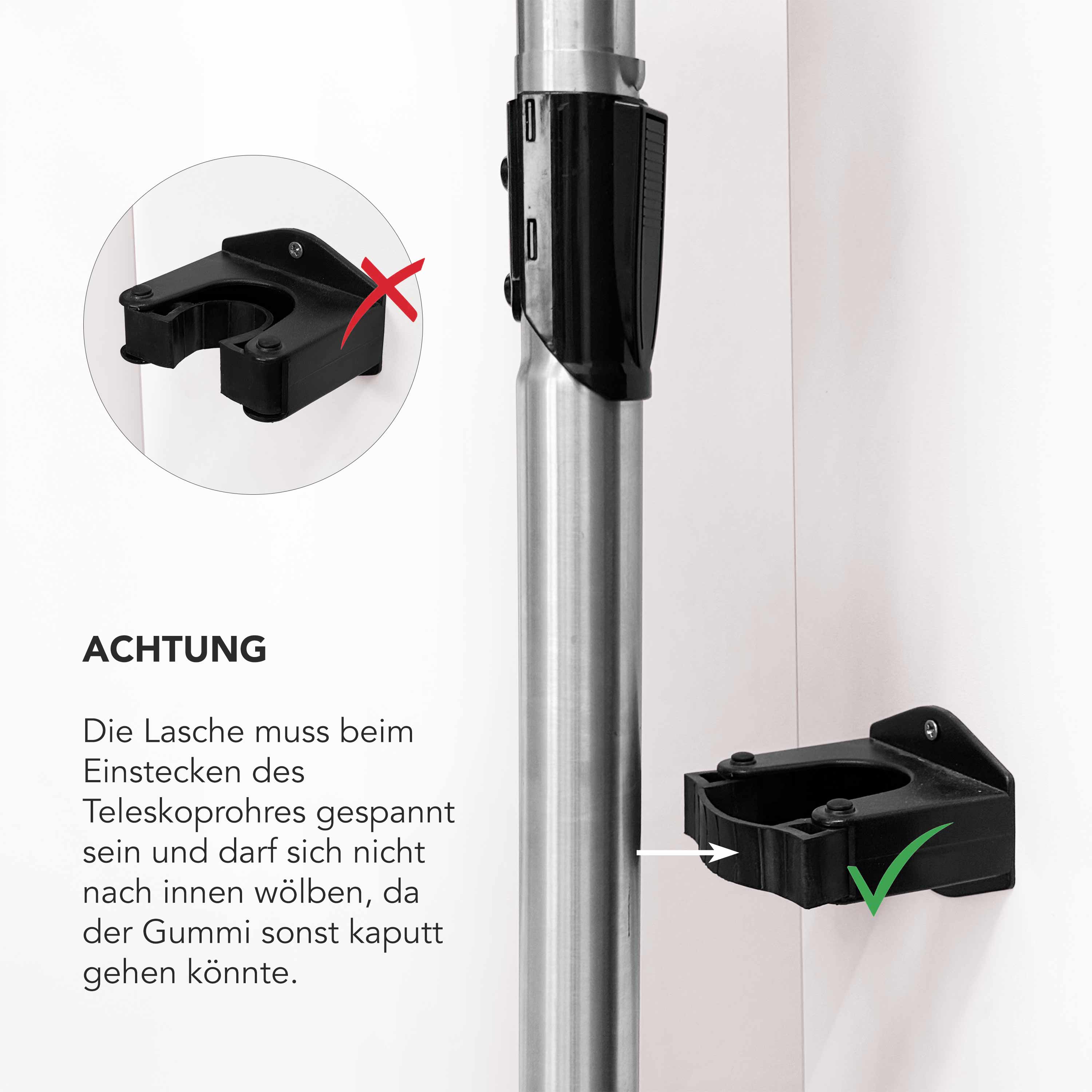 Wandhalter für Teleskoprohr