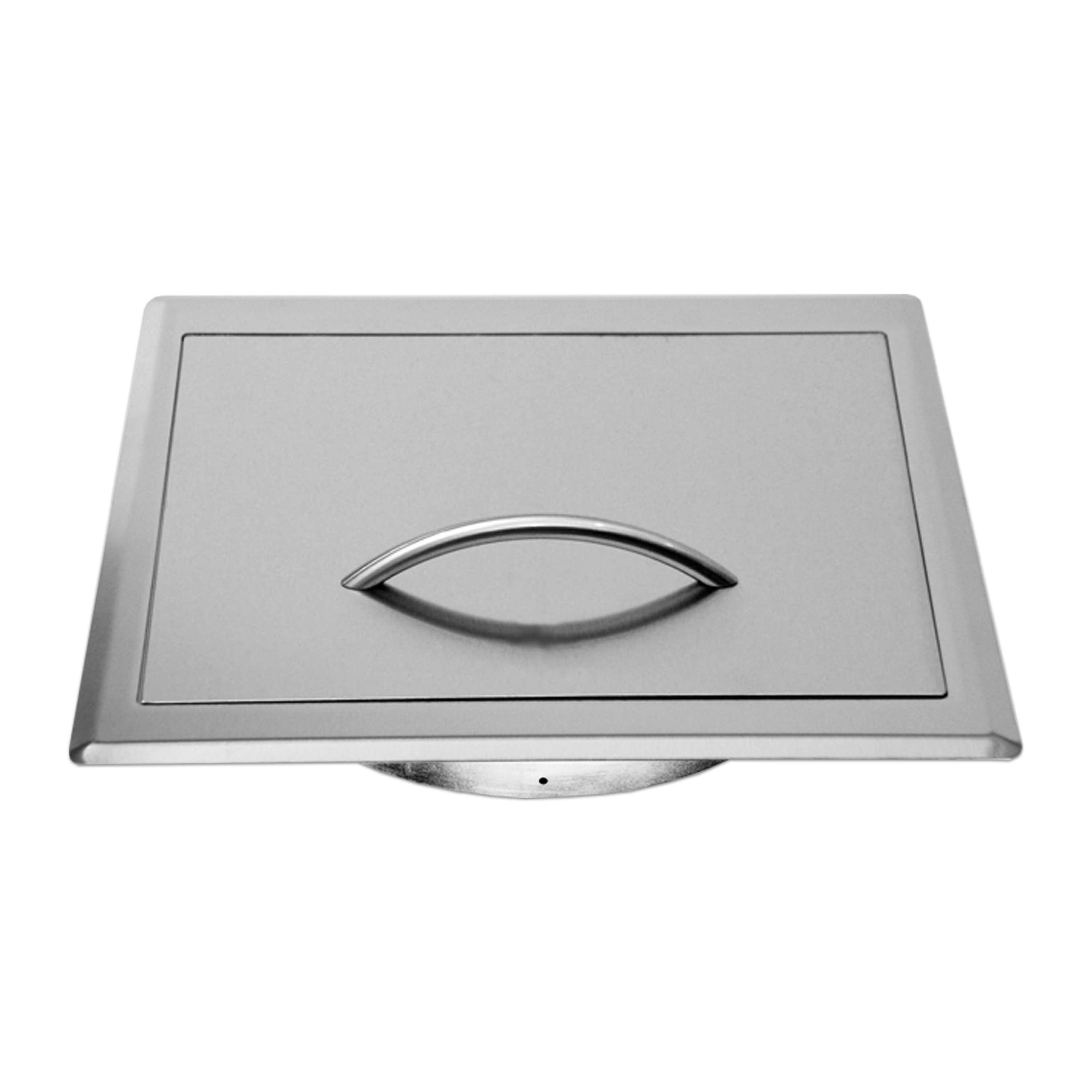 Einwurftür Metall - Edelstahl - doppelwandig- mit Dichtung - schmaler Rahmen - eckig/eckig/rund - ⌀ 250 mm