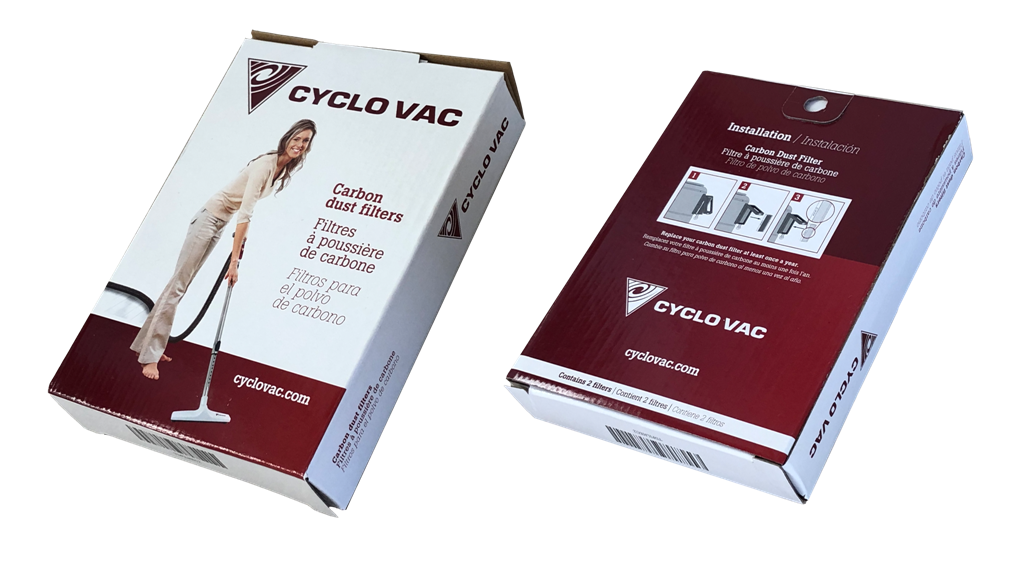 2-tlg. Kohlefilterset für Austrovac - u. Cyclovac - Geräte