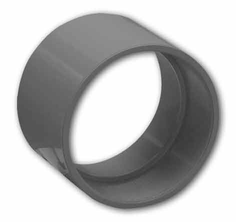 Adapter-Rohrverbinder mit Anschlag 5 cm auf 5,08 cm
