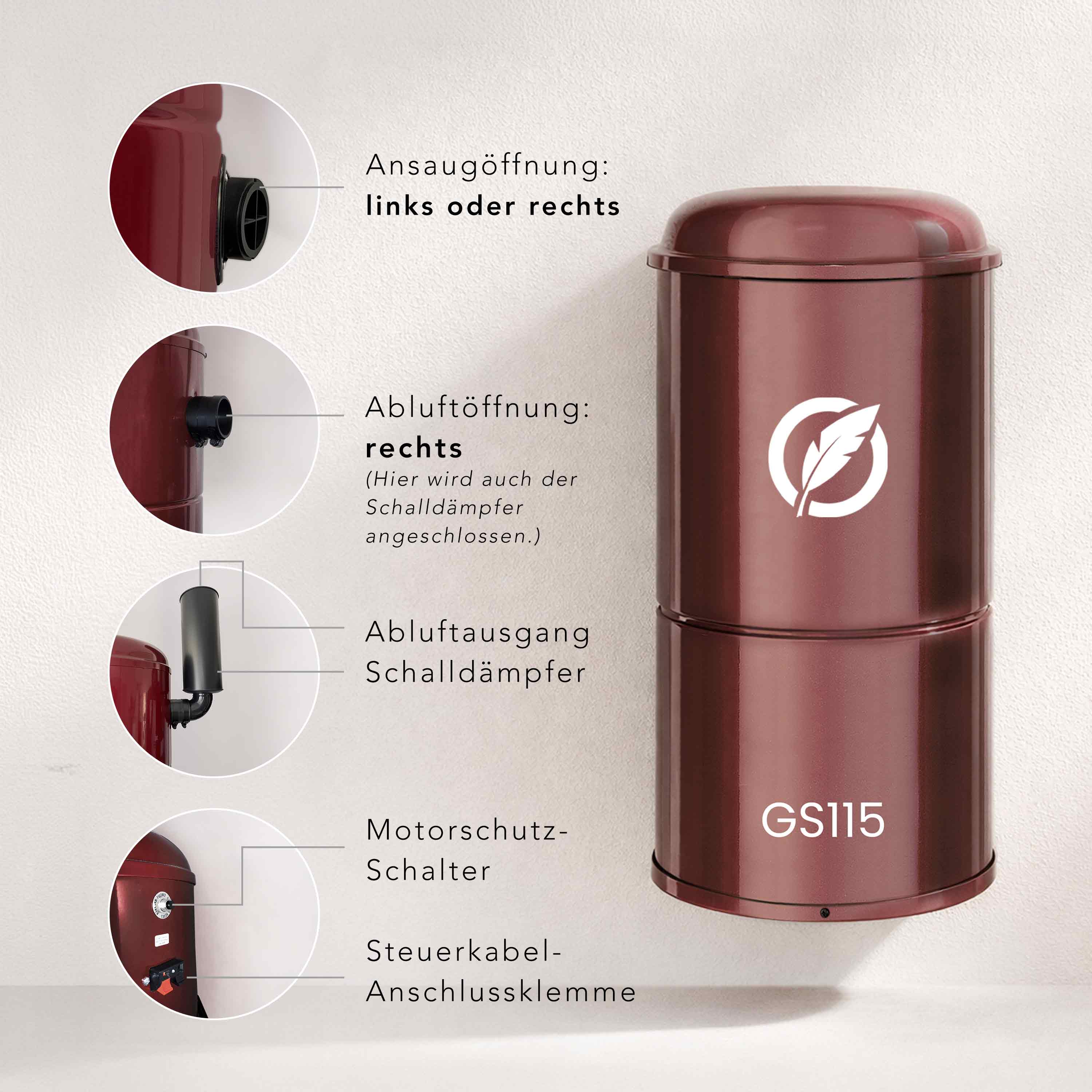 Zentralstaubsauger Gerät GS115